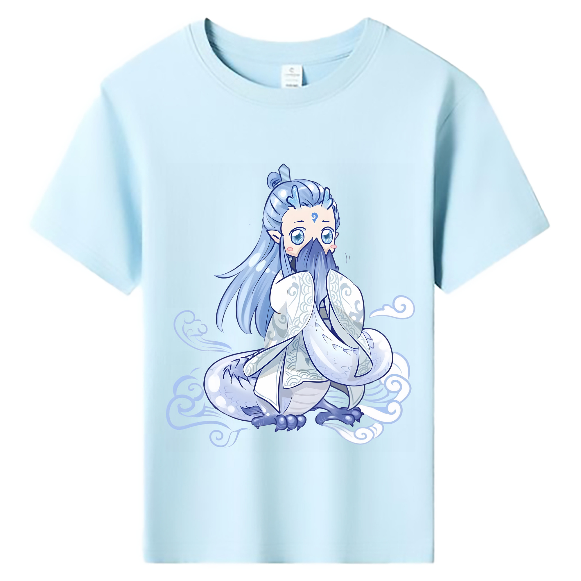 （画像用） Ne Zha 2 ナタ 魔童の大暴れ 綿100％キッズTシャツ（フロントプリント）
